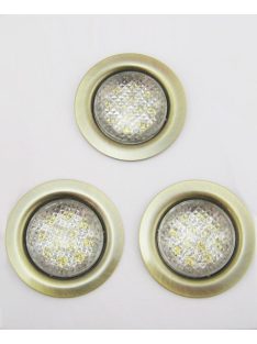   LANDLITE LED-06D-3X1,0W, 3pcs 1,0W LED 12V, downlight KIT (3 pcs-os LED KIT), LED: white, lámpa: antique bron