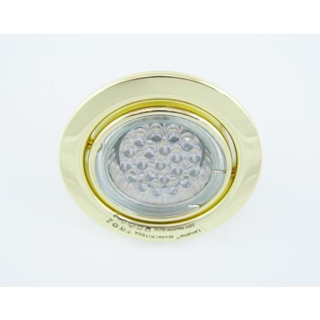 LANDLITE KIT-60-3, 3pcs 1,5W GU10 230V white LED lamp, rotateable design, downlight KIT (3 pcs LED KIT) brass