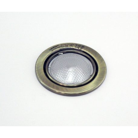 LANDLITE KIT-60-3, 3pcs 7W GU10 230V white CFL (energy saving lamp), rotateable design, downlight KIT antique
