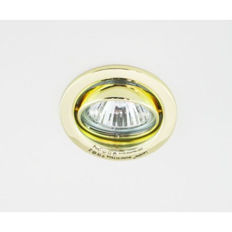 LANDLITE KIT-60-3, 3pcs 7W GU10 230V white CFL (energy saving lamp), rotateable design, downlight KIT brass
