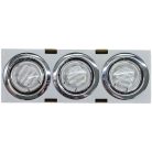 LANDLITE KIT-60-3, 3pcs 7W GU10 230V white CFL (energy saving lamp), rotateable design, downlight KIT chrome