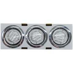   LANDLITE KIT-60-3, 3pcs 7W GU10 230V white CFL (energy saving lamp), rotateable design, downlight KIT chrome