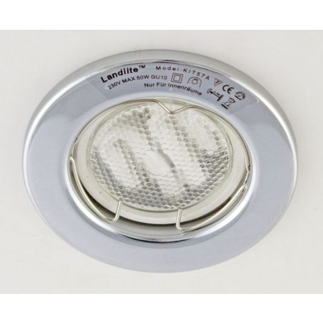 LANDLITE KIT-57-3, 3pcs 7W GU10 230V white CFL (energy saving lamp), fix design, downlight KIT (3 pcs-os KIT)