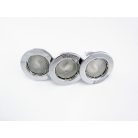 LANDLITE KIT-57-3, 3pcs 7W GU10 230V white CFL (energy saving lamp), fix design, downlight KIT (3 pcs-os KIT)