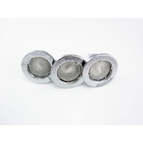 LANDLITE KIT-57-3, 3pcs 7W GU10 230V white CFL (energy saving lamp), fix design, downlight KIT (3 pcs-os KIT)