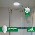 LANDLITE VISOLA CL077, 2XE27 60W, matt chrome, IP44, bathroom lamp