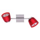 LANDLITE FELIX G929-2TU multi-color, wall-mounted spot light (chrome red)