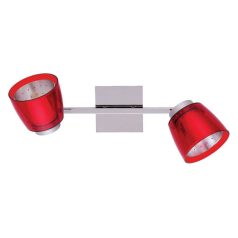   LANDLITE FELIX G929-2TU multi-color, wall-mounted spot light (chrome red)
