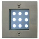 LANDLITE LED-GR92-3, 3x1,0W, 3pcs SET, transformer, metallic colors: matte chrome, IP68, recessed LED ground 