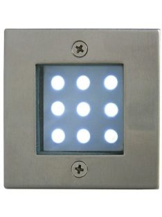   LANDLITE LED-GR92-3, 3x1,0W, 3pcs SET, transformer, metallic colors: matte chrome, IP68, recessed LED ground 