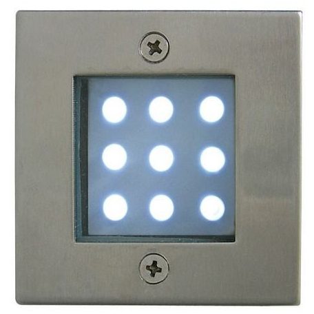 LANDLITE LED-GR92-3, 3x1,0W, 3pcs SET, transformer, metallic colors: matte chrome, IP68, recessed LED ground 