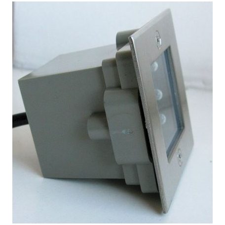 LANDLITE LED-GR92-3, 3x1,0W, 3pcs SET, transformer, metallic colors: matte chrome, IP68, recessed LED ground 