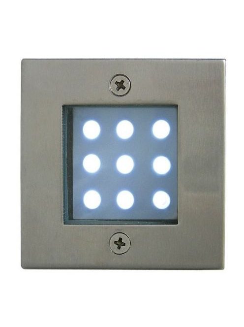 LANDLITE LED-GR92-3, 3x1,0W, 3pcs SET, transformer, metallic colors: matte chrome, IP68, recessed LED ground 