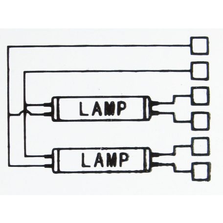 LANDLITE EBT5-228, 2X28W Electronic Ballast,  6 wire output