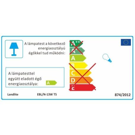 LANDLITE EBL/N-13W T5, thin, with lamp shade, with switch, cabinet light (fluorescent armature), extendable