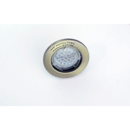 LANDLITE KIT-57-3, 3pcs 1,5W GU10 230V white LED lamp, fix design, downlight KIT (3 pcs LED KIT) antique bron