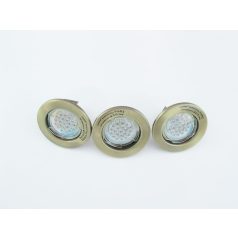   LANDLITE KIT-57-3, 3pcs 1,5W GU10 230V white LED lamp, fix design, downlight KIT (3 pcs LED KIT) antique bron