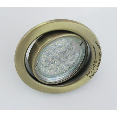LANDLITE KIT-60-3, 3pcs 1,5W GU10 230V white LED lamp, rotateable design, downlight KIT (3 pcs LED KIT) antiq