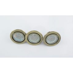   LANDLITE KIT-60-3, 3pcs 1,5W GU10 230V white LED lamp, rotateable design, downlight KIT (3 pcs LED KIT) antiq