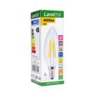 LANDLITE LED-C35-4W/FLT E14 2700K, filament LED Lamp