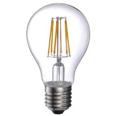   LANDLITE LED filament, E27, 6W, A60, 600lm, 2700K, pear shaped bulb (LED-A60-6W/FLT)