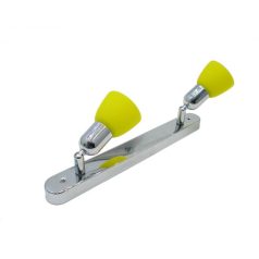 LANDLITE CLE-120A spot lamp, 2x60W, yellow shade,  chrome