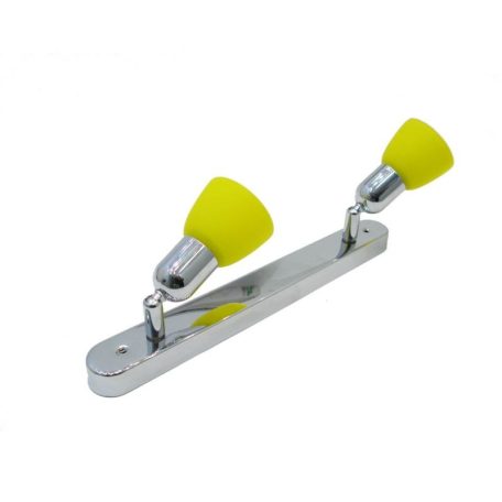 LANDLITE CLE-120A spot lamp, 2x60W, yellow shade,  chrome