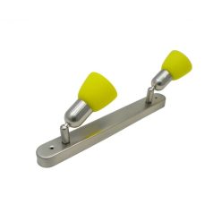 LANDLITE CLE-120A spot lamp, 2x60W, yellow shade, mat chrome