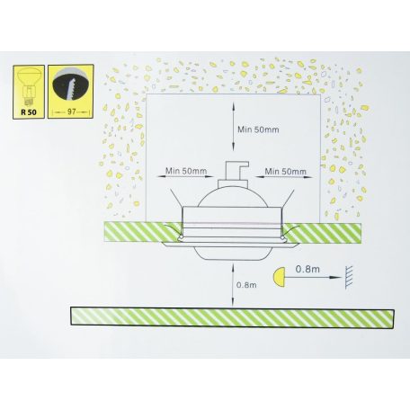 LANDLITE DL-710, 1X230V R50 E14 max 40W, tilt, single downlight lamp, white