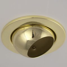  LANDLITE DL-720, 1X230V R63 E27 max 60W, tilt, single downlight lamp, brass