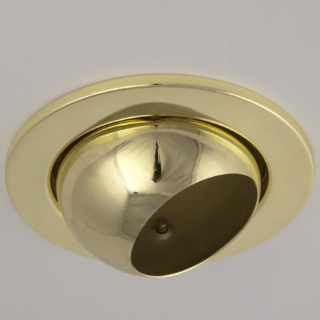 LANDLITE DL-720, 1X230V R63 E27 max 60W, tilt, single downlight lamp, brass