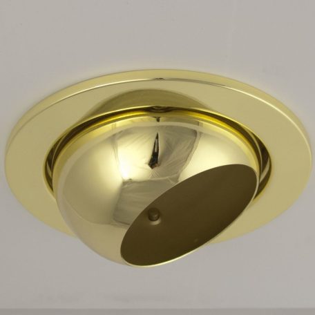 LANDLITE DL-730, 1X230V R80 E27 max 100W, tilt, single downlight lamp, brass