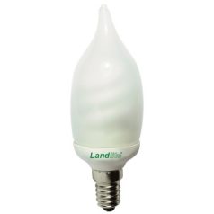   LANDLITE EIC/D-9W E14 230V 2700K 8000 hour, flame form, CFL (energy saving lamp)