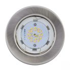 LANDLITE KIT-57A-3, 3pcs 3W GU10 230V warmwhite LED bulb, fix design, 3pcs LED downlight KIT, mat chrome
