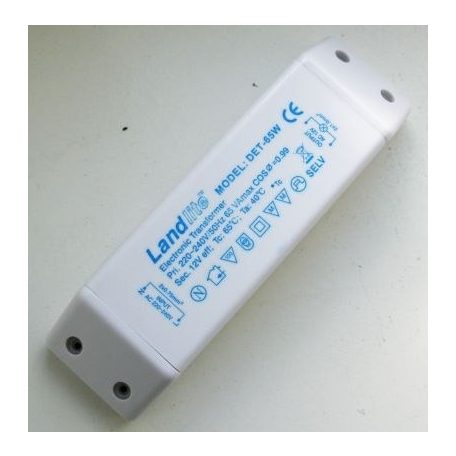 LANDLITE dimmable electronic transformer, DET-65VA, Max 65VA, for load 20-60W, 220-240V~AC/11.6V~AC