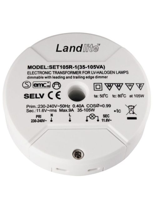 LANDLITE SET105R-1 Electronic transformer for low-voltage halogen lamps
