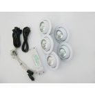 LANDLITE KIT-510-5, 5pcs MR16 20W 12V halogen lamp, rotateable design,white