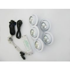   LANDLITE KIT-510-5, 5pcs MR16 20W 12V halogen lamp, rotateable design,white