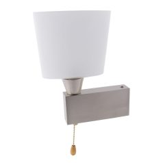 LANDLITE QUBELLE W1L, 1X230V G9 40W, nickel satin, WALL LAMP