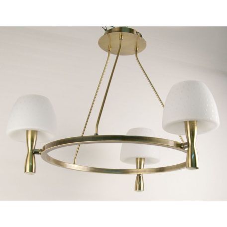 LANDLITE MW-5362/3C-S-C, antique bronze, round glass, Ceiling Lights
