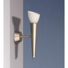   LANDLITE EDAN modern wall lamp 1xG9 40W 230V (mat chrome / white glass)