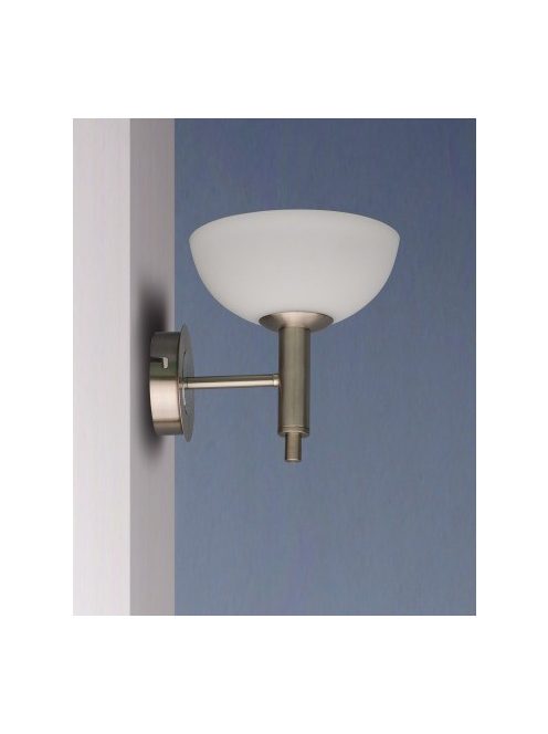 LANDLITE FLOYD modern wall lamp 1xG9 40W 230V (mat chrome / white glass)