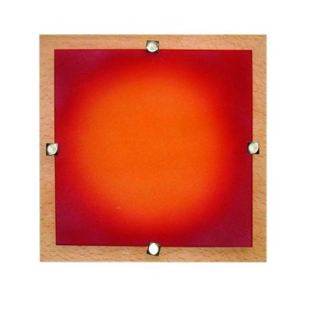 LANDLITE MELIA 23 cm  1xG9 40W 230V  wall/ceiling lamp - wood / colored glass