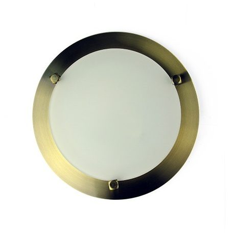 LANDLITE MELISSA D23 modern wall / ceiling lamp 1xG9 40W 230V (antique bronze / white glass)