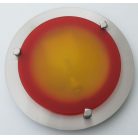 LANDLITE MELISSA D23 modern wall / ceiling lamp 1xG9 40W 230V (nickel / red glass)