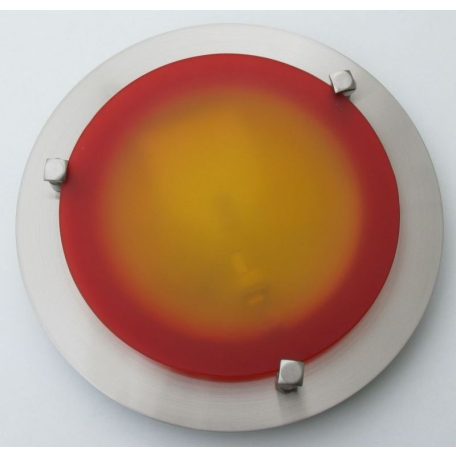 LANDLITE MELISSA D23 modern wall / ceiling lamp 1xG9 40W 230V (nickel / red glass)