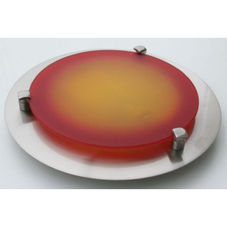 LANDLITE MELISSA D23 modern wall / ceiling lamp 1xG9 40W 230V (nickel / red glass)