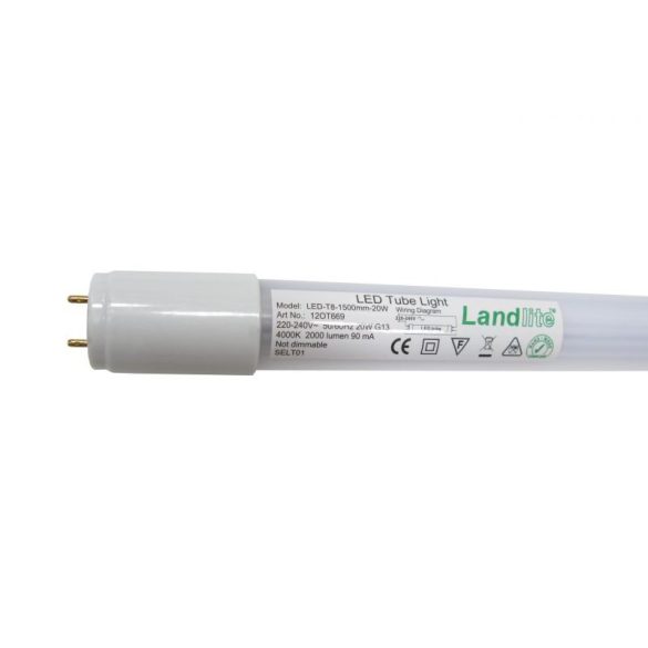  LANDLITE LED, T8, 1500mm, 24W, 2400lm, 4000K fluorescent tube (LED-T8-1500mm-24W)