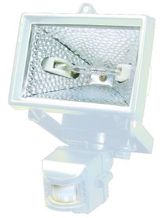   LANDLITE SL-500, 1X500W 118mm R7s halogen floodlight, with motion sensor, white
