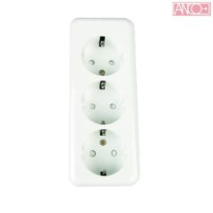ANCO Austin triple grounding socket, white